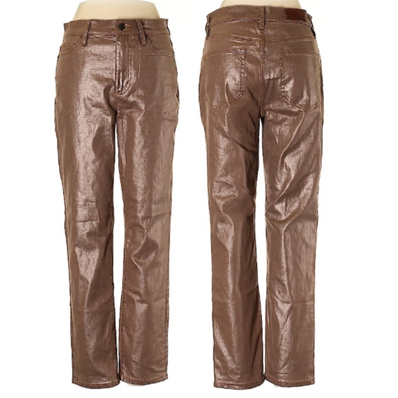 CLEARANCE Lands' End Metallic High Rise Jeans - Picture 2 of 3